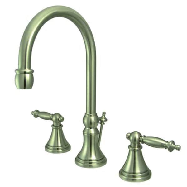 Kingston Brass 8" Widespread Bathroom Faucet, Brushed Nickel KS2988TL - main